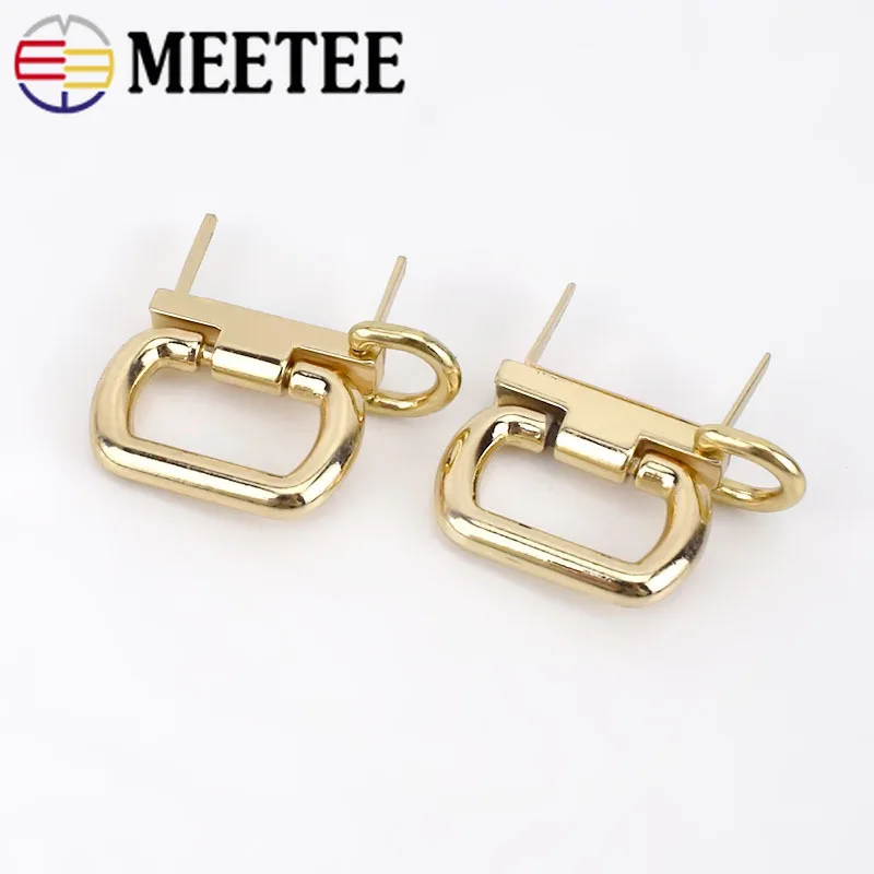 Meetee 2/4 шт. металлическая застежка для сумочки кольца ручки детали рукоделия