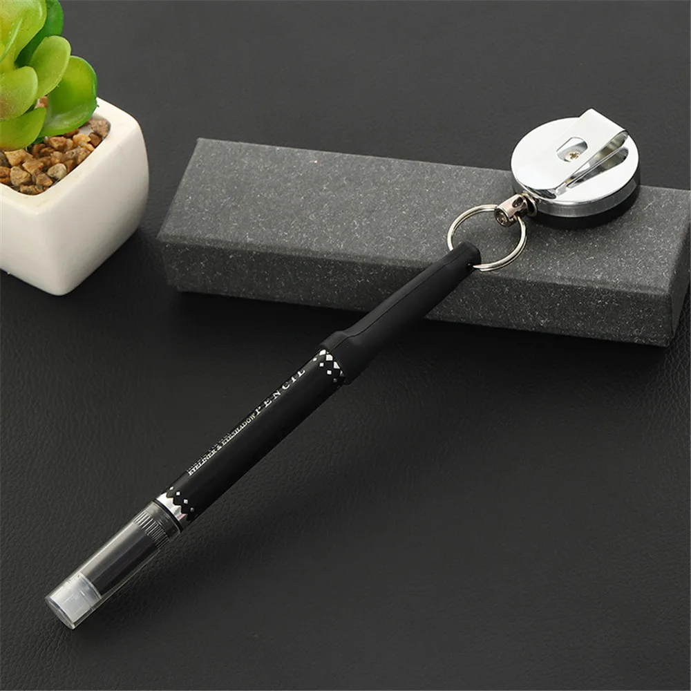 

Retractable pen case Creative easy pull buckle Key ring Anti-lost anti-theft wire rope ID card holder Car key Silicone pen case