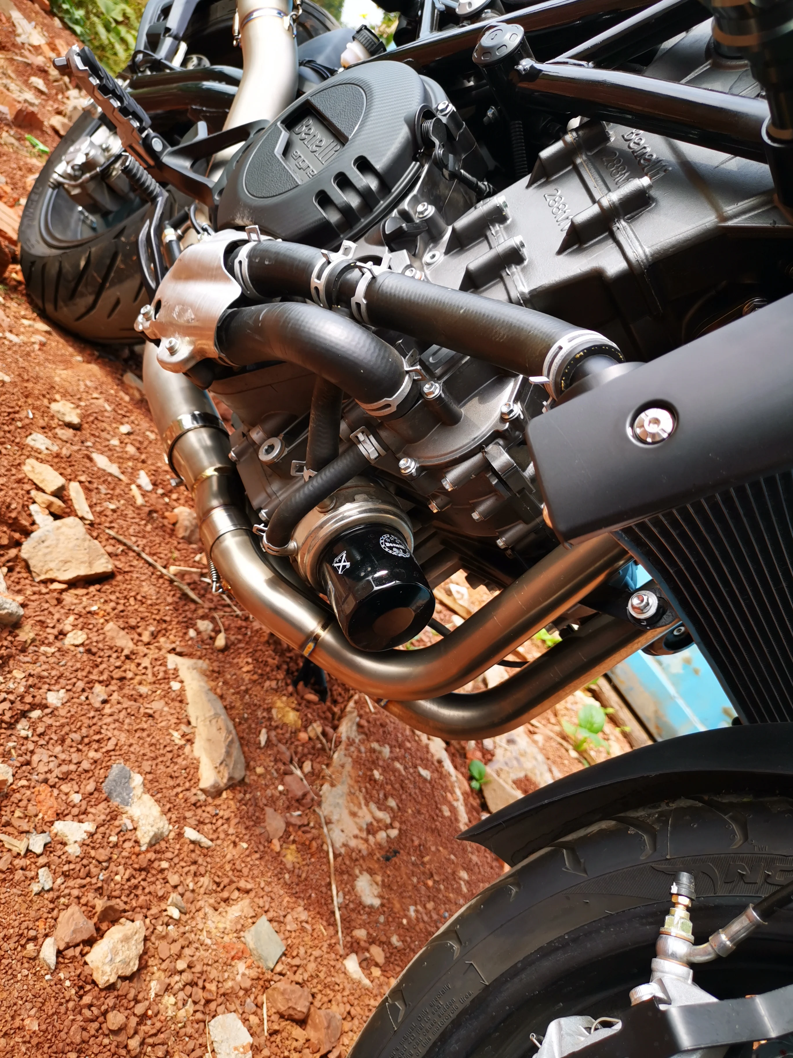 

Suitable for 752s modified exhaust pipe 752S titanium alloy front section full set of connecting pipes