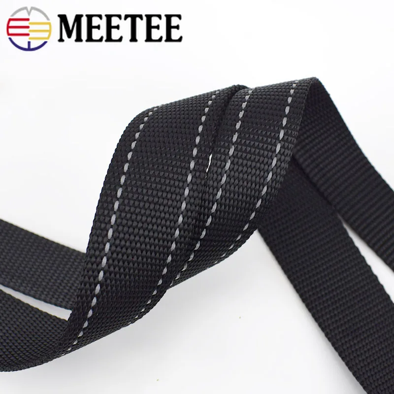 Meetee 20 метров 20/25 мм рефлекторная нейлоновая тесьма полоса лента DIY собачьих