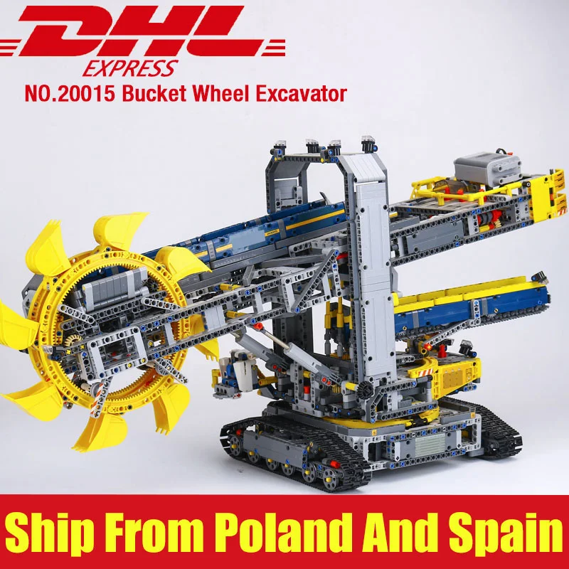 DHL 20015 техника автомобиль игрушки 42055 экскаватор с ковшовым колесом набор строительных блоков Кирпичи сборочные наборы игрушки Дети Рождественские подарки