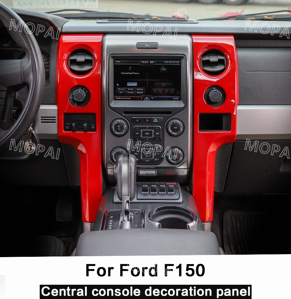 MOPAI для Ford F150 Raptor 2009- ABS Автомобильная центральная консоль навигационная панель декоративная крышка для Ford F150 Raptor 2009