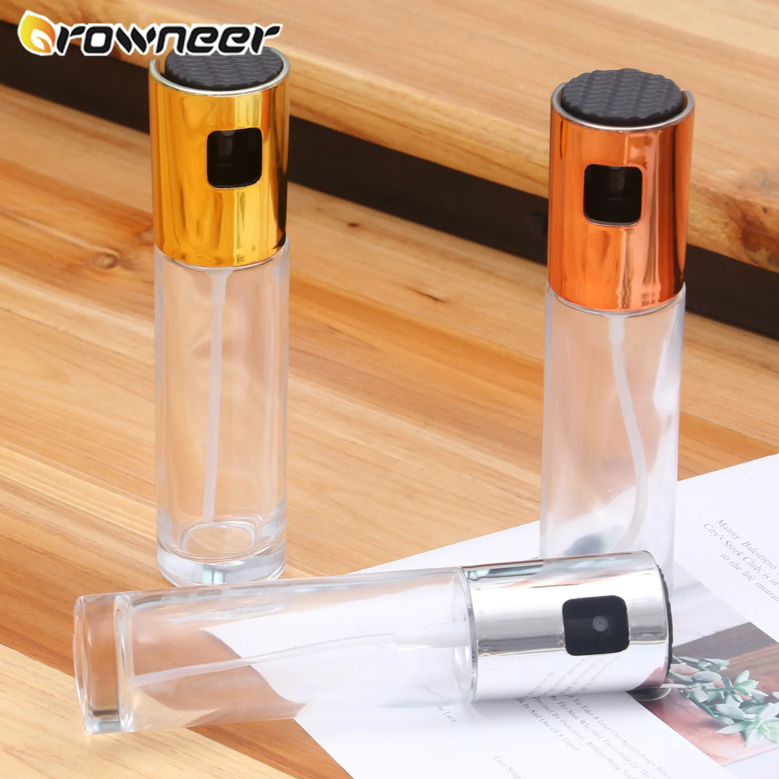 Дозатор для масла из нержавеющей стали бессвинцовый стеклянный прозрачный