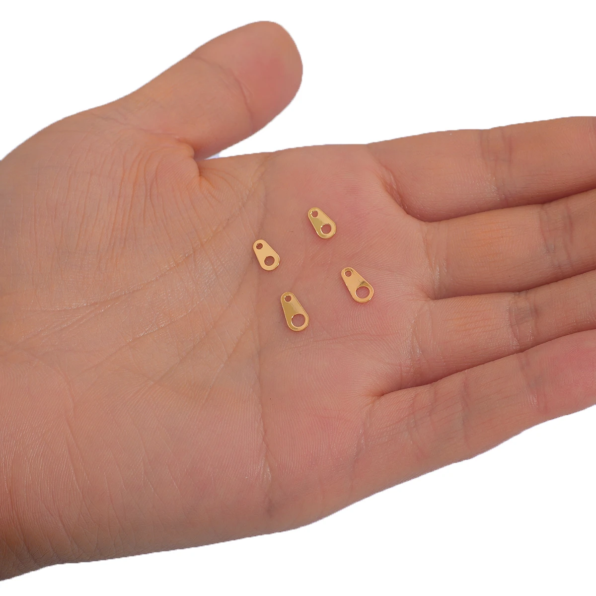 

1Pc Small Connectors DIY Jewelry Accessories 18K Gold Plated Copper Tail Chain Hanging Piece Extender Chain Connector Components