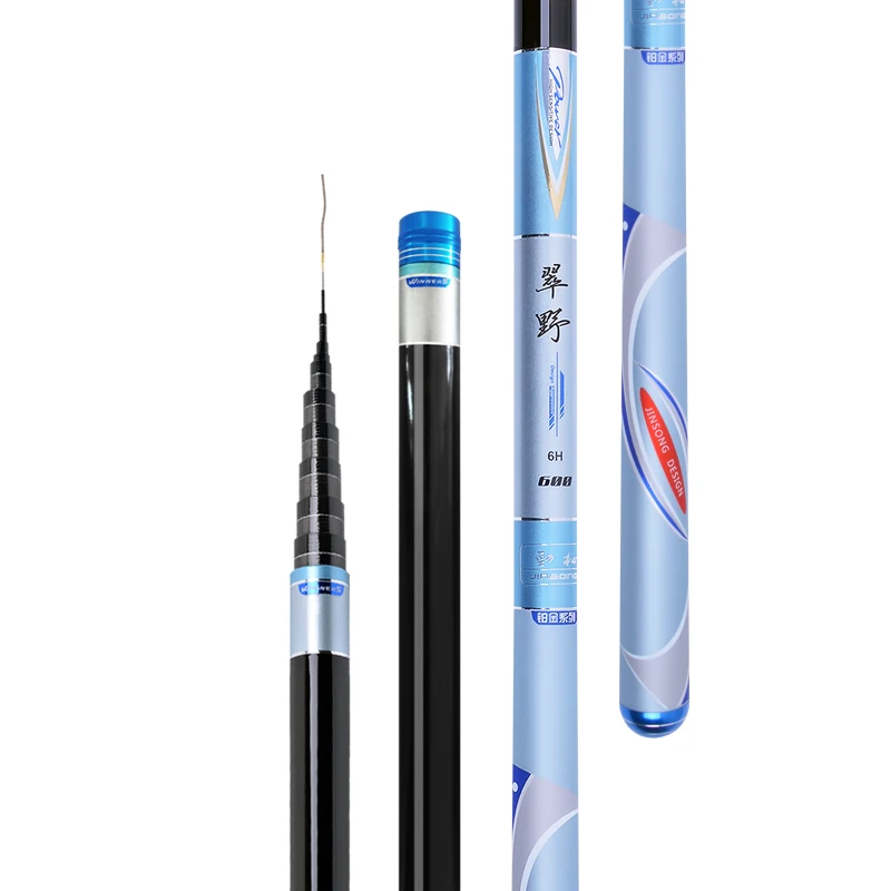 

Jinsong Viridity Wild Stiff Tele Pole Extra-Fast Carbon Telescopic Fishing Rods 2.7m3m3.6m4.5m Stream Rod for Carp Light Weight