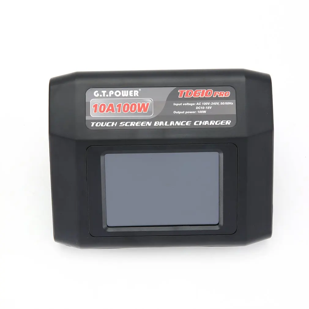 G.T POWER TD610 Pro 10A 100W Balance Charger Colorful Touch Screen for 1-6S LiPo Lilon LiFe LiHV 1-14S NiCd NiMH EU/US Plug | Игрушки и