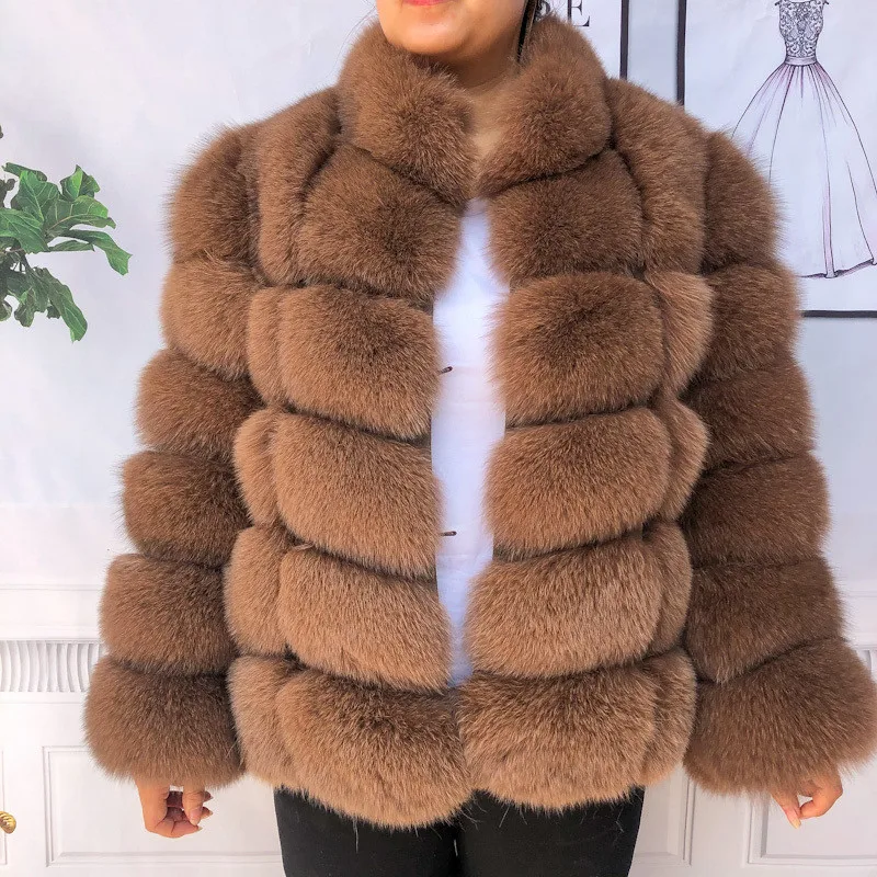 Шуба из натурального Лисьего меха с воротником стойкой шуба лисьего меховые