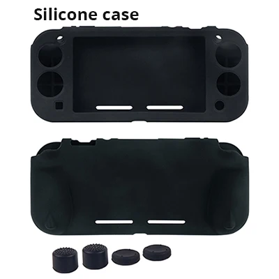 silicone Black Мягкий ТПУ чехол CHINFAI для shand Switch Lite эргономичный Нескользящий Резиновый защитный чехол-подставка для NS Switch Lite мини-консоль - Цвет: silicone Black