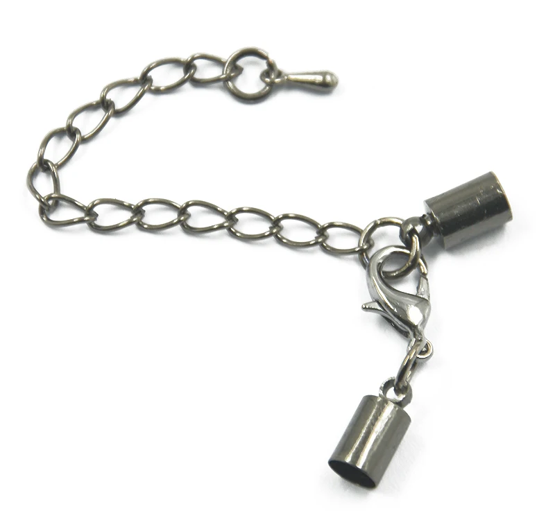 

12 Set Retro Necklace Chain Extenders Jewelry Findings With Cord Ends