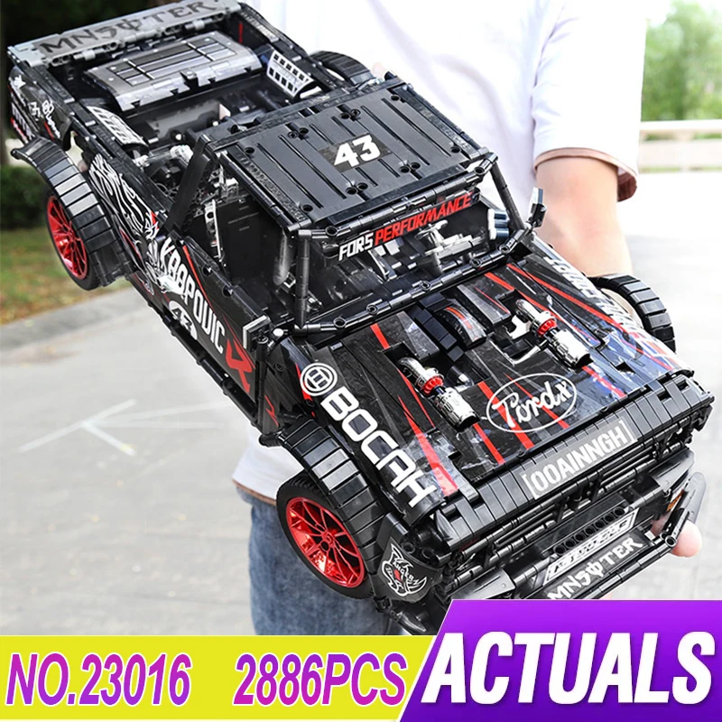 23016 2886 шт. F 150 Ford Mustang Hoonicorn гоночный автомобиль MOC 22970 FIT 34316 &quot конструкторные блоки