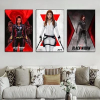 marvel superhero nordic poster prints avengers black widow movie anime canvas painting wall art decor pictures living room decor