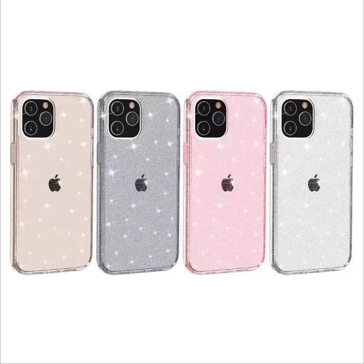 

Applicable to iPhone 12 case full bag flash powder apple xsmax transparent anti falling 11pro hard shell