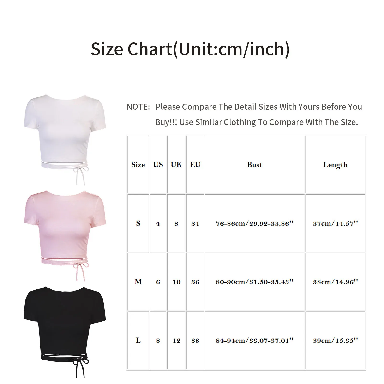 

Fashion Women's Bandage Solid Colors T-Shirt Casual O-Neck Short Sleeve Open Back Party Club Slim Crop Tops Camisetas Mujer#g3