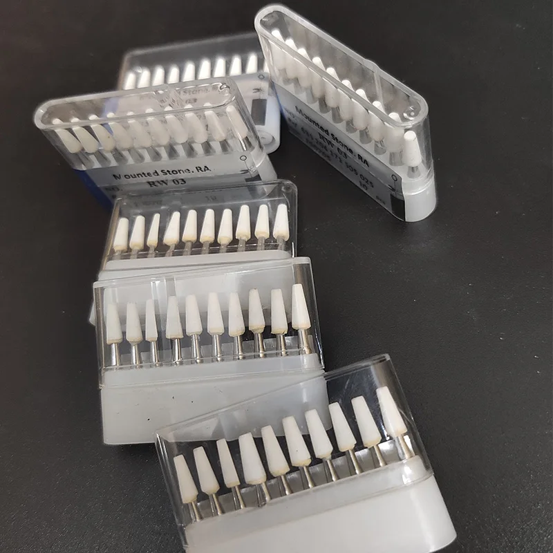 100 шт./лот Абразивы Из белого камня для отделки композитов полировальные