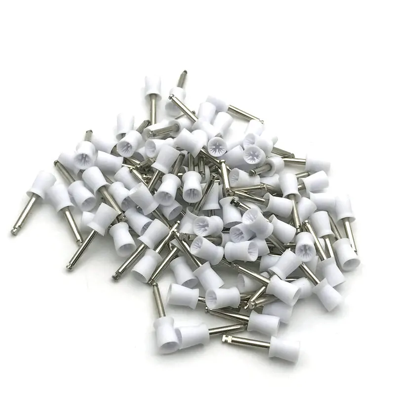 Белая зубная полировальная чашка 100 шт. щетка для зубов прорезиненная материал