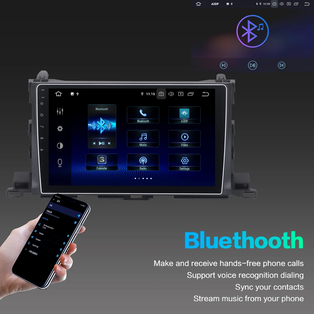 Android 10.0 Car Radio for Toyota Highlander 2015 2016 2017 Multimedia Player 10.2&quot HD Screen DSP CarPlay Autoradio 4GB+64GB |