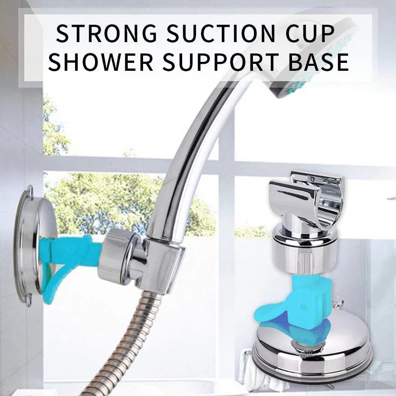 

Universal Hand Shower Holder Powerful Suction Cup Shower Bracket ABS Wall Mounting Showerheads Bracket Bathroom Shower Head Base