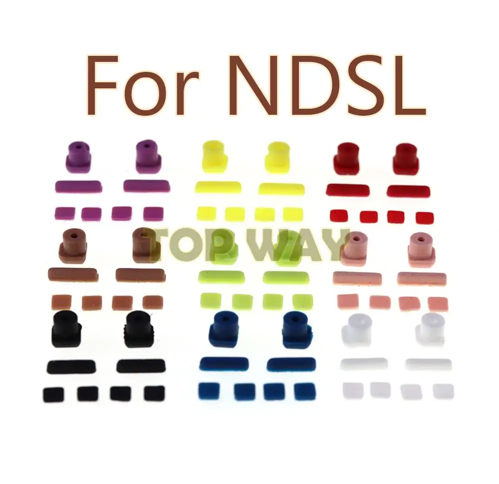 

2sets Replacement 9 Colors Optional Screw Feet Cover for DS Lite for NDSL Game Console Screw Feet Cover Rubber Pad Plug