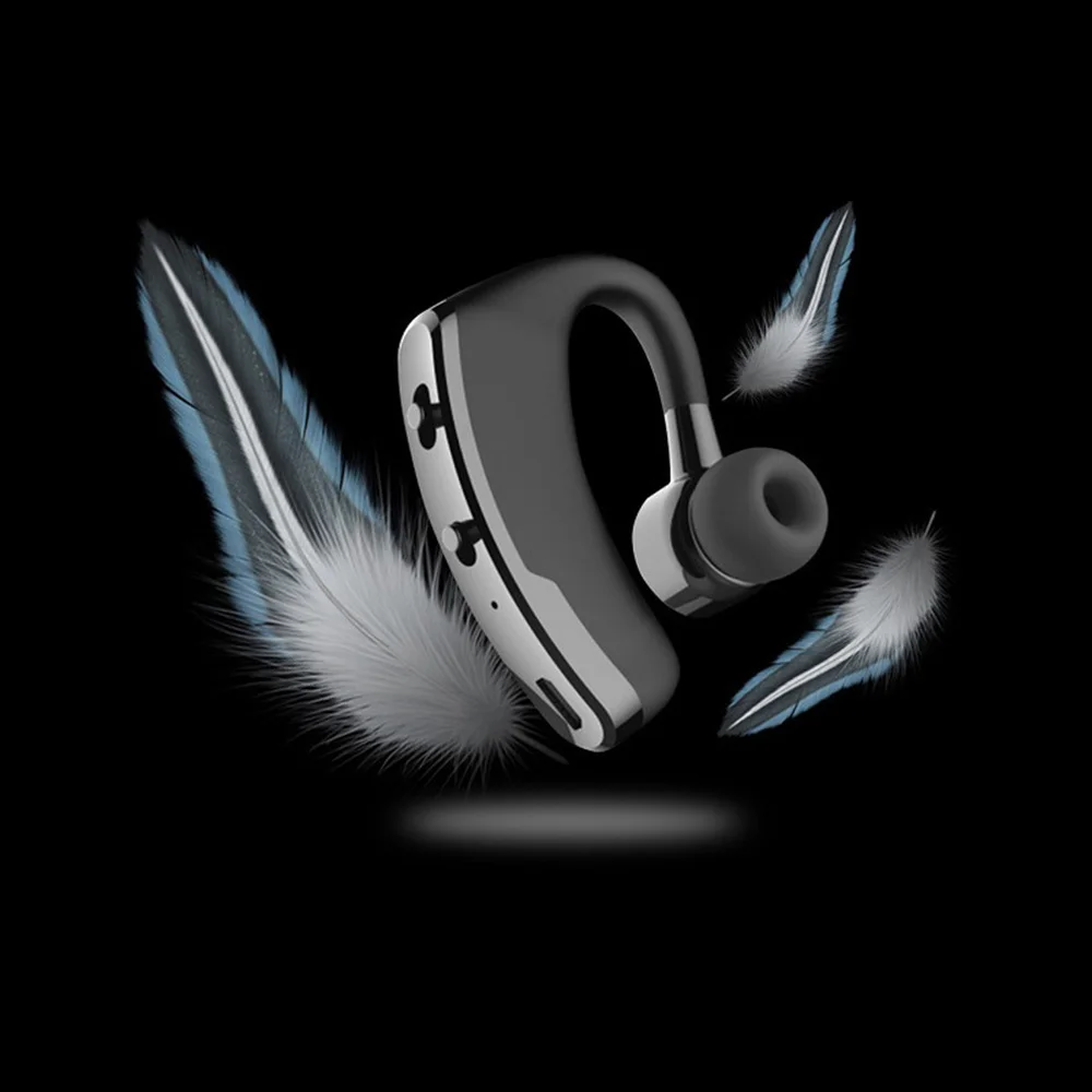 

V9 Business Wireless Bluetooth Headset Hands-free Hanging Ear Bluetooth earphone Noise Control with Microphone Driver Motion
