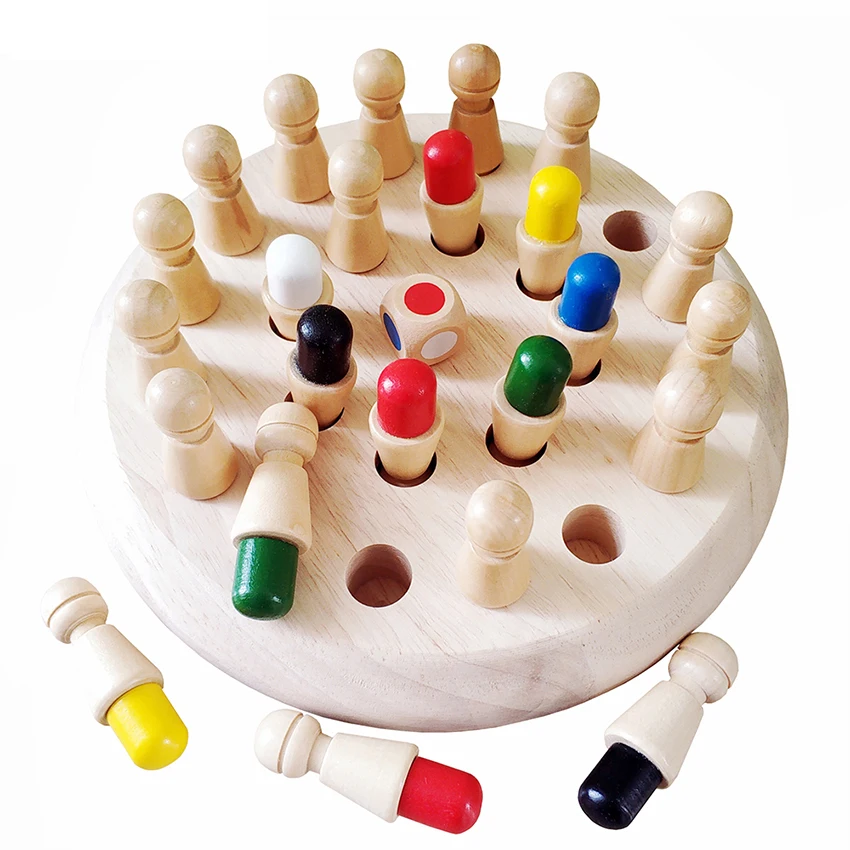 

Kids Game Chess Wooden Memory Match Stick Fun Color Game Board Puzzles Educational Toy Cognitive Ability Learning Children Toys