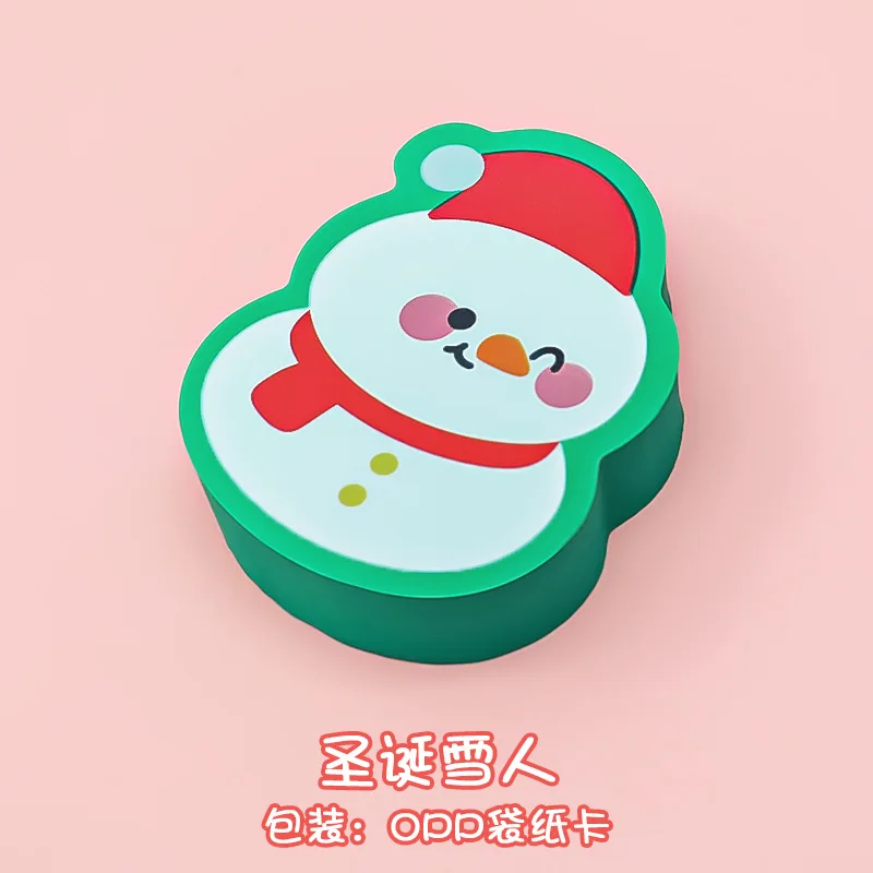 2 шт./упак. милый Рождественский медведь снежный ластик Мультяшные животные