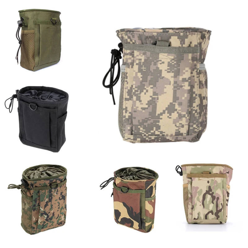 

Tactical Molle Folding Dump Drop Magazine Pouch Airsoft Paintball Military Outdoor Hunting Tool Foldable Recovery Mag Bag