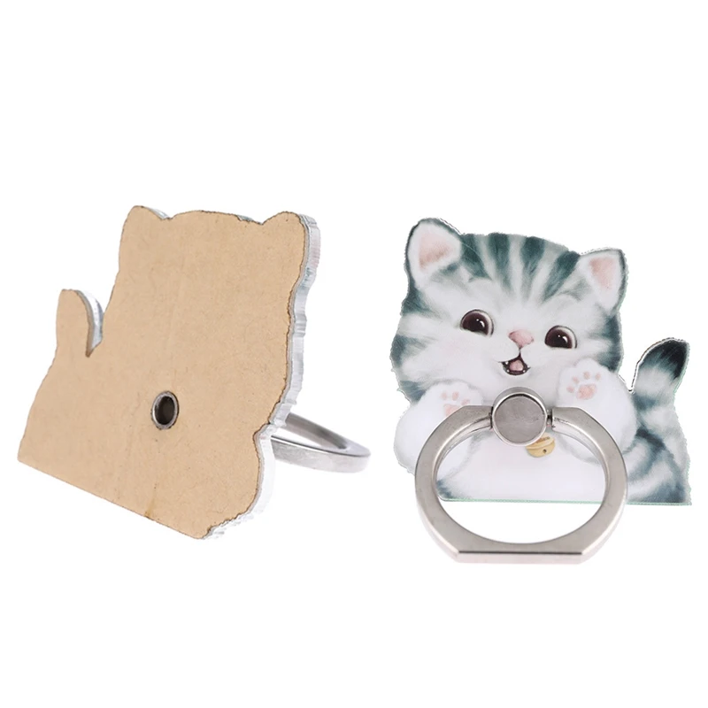 

Mobile Phone Holder Cartoon Cute Husky Dog Cat Acrylic Finger Ring Bracket For iPhone 6S 7 8P X XR XS Max