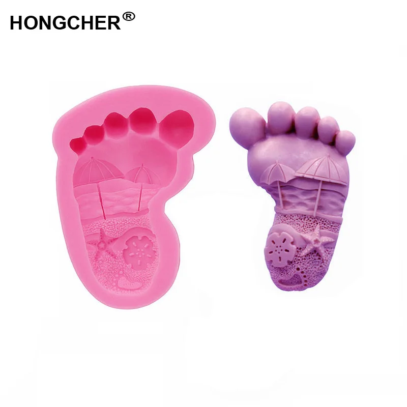 Океанские пляжные ножки силиконовая формочка для леденцов форма торта выпечка