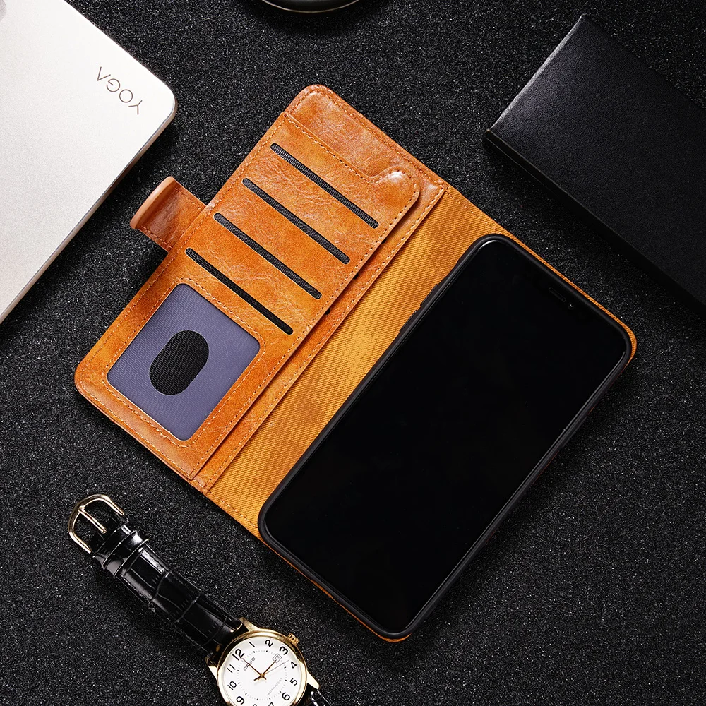 Акция! Чехол-книжка для Huawei P30 Lite кожаный с отделениями карт 6 15 дюйма | Мобильные
