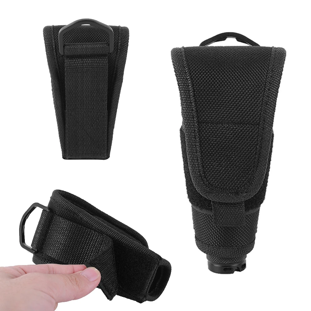 Тактический чехол для фонарика с зажимом нейлоновый военный переноски ремнем