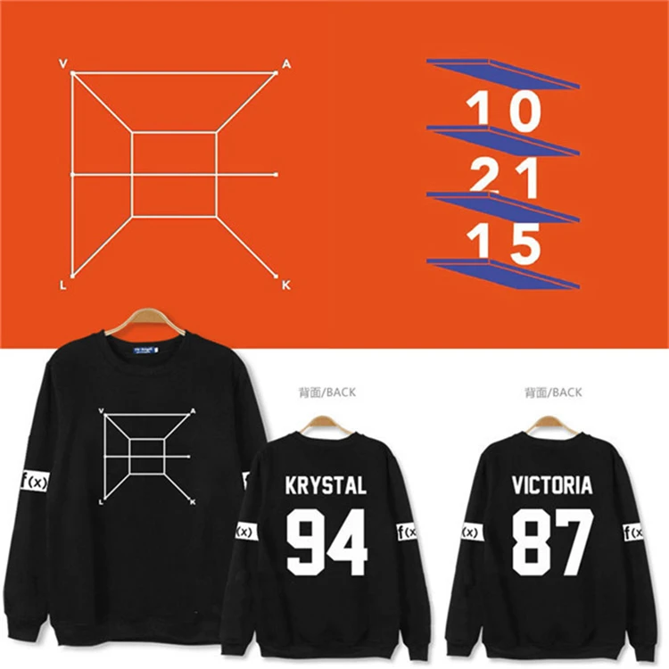 Новая F (x) Вечеринка К-поп четвертый Толстовка для мужчин и женщин осень k-pop альбом
