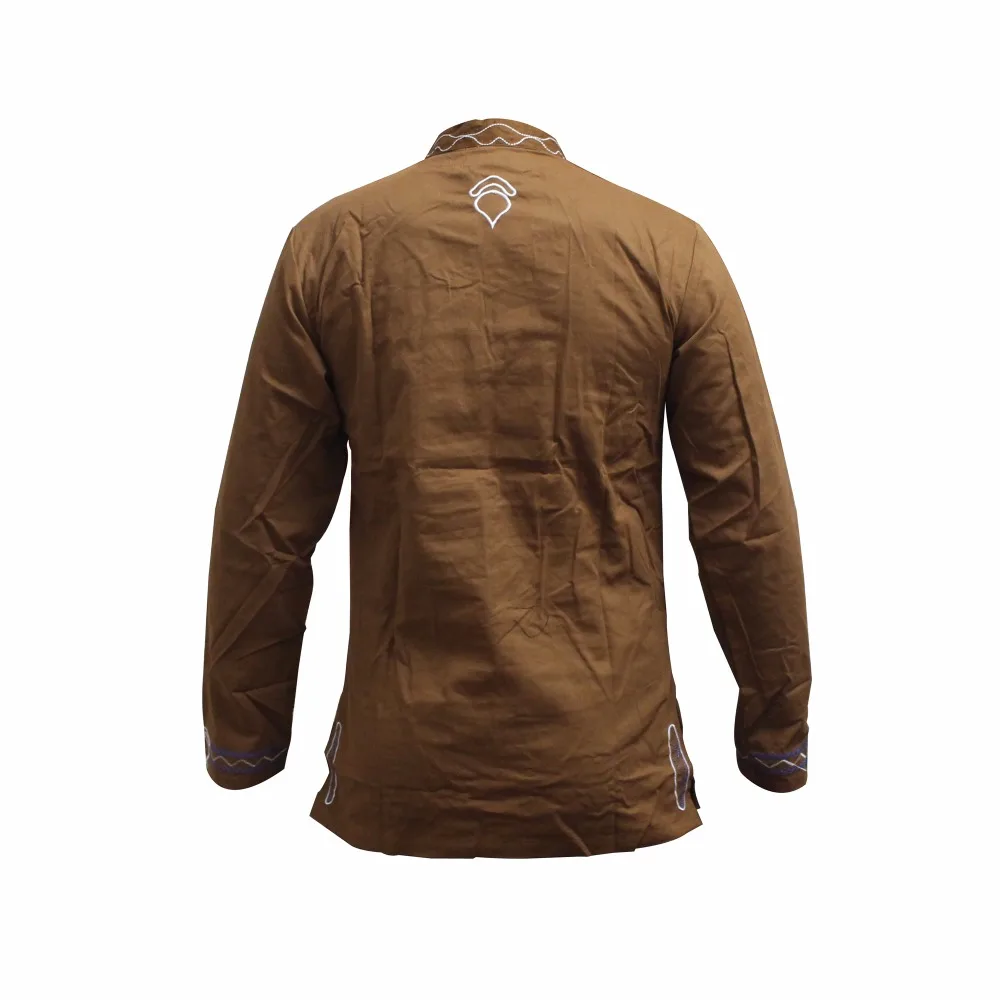 

Dashiki Men's t-shirt Embroidery Long Sleeve Feather Leaf Colors Traditional Mali African Vintage Tops