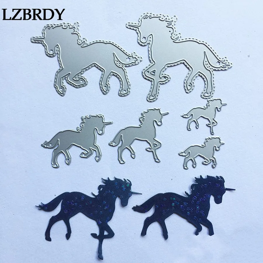 1 упаковка винтажные штампы с тиснением в виде единорога вырубки животных для