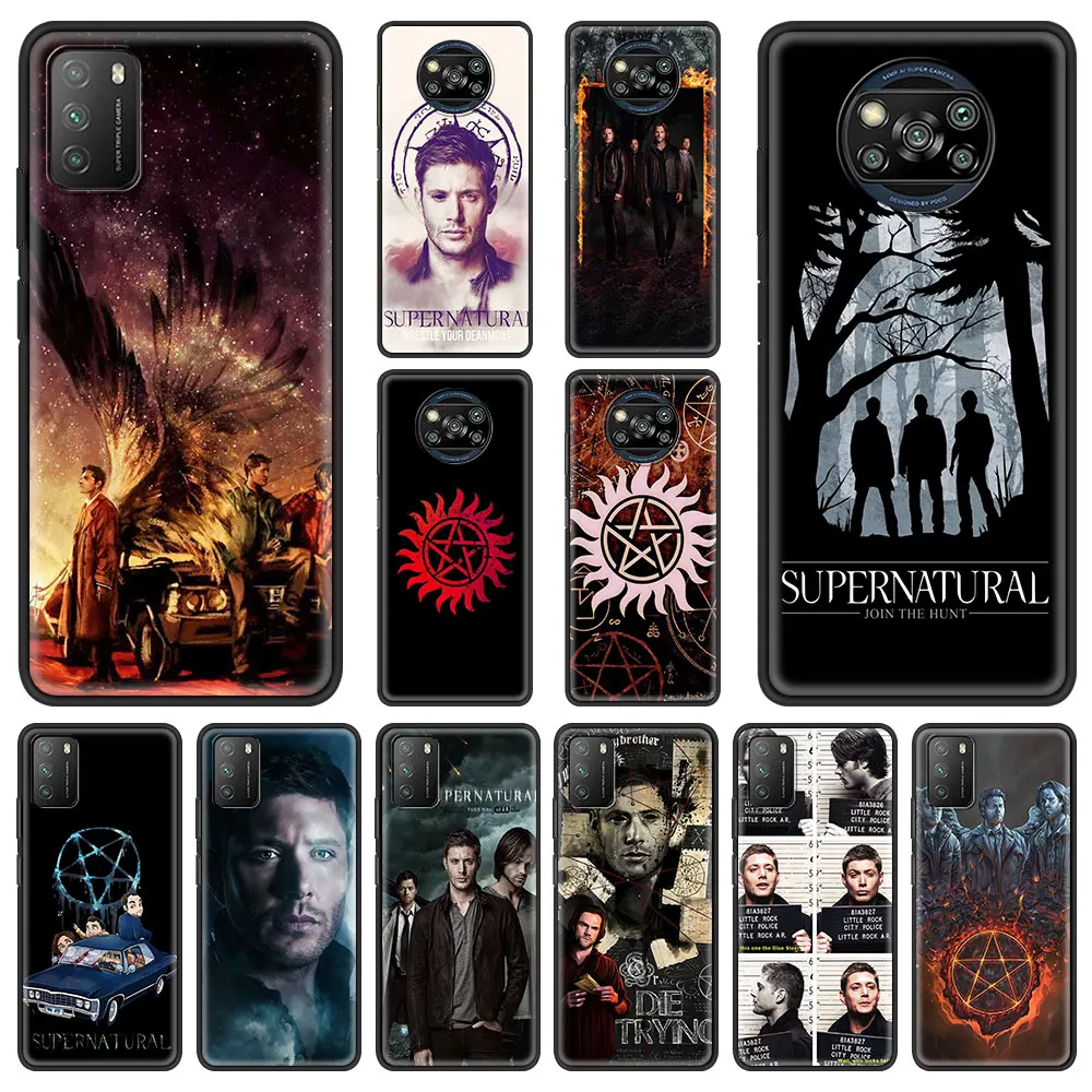 

Сверхнатуральный чехол для телефона SPN и Sam с Дином для Xiaomi Mi Poco X3 NFC M3 F3 Note 10 Lite 11 Ultra 10T Pro 5G 9T, мягкий черный Чехол