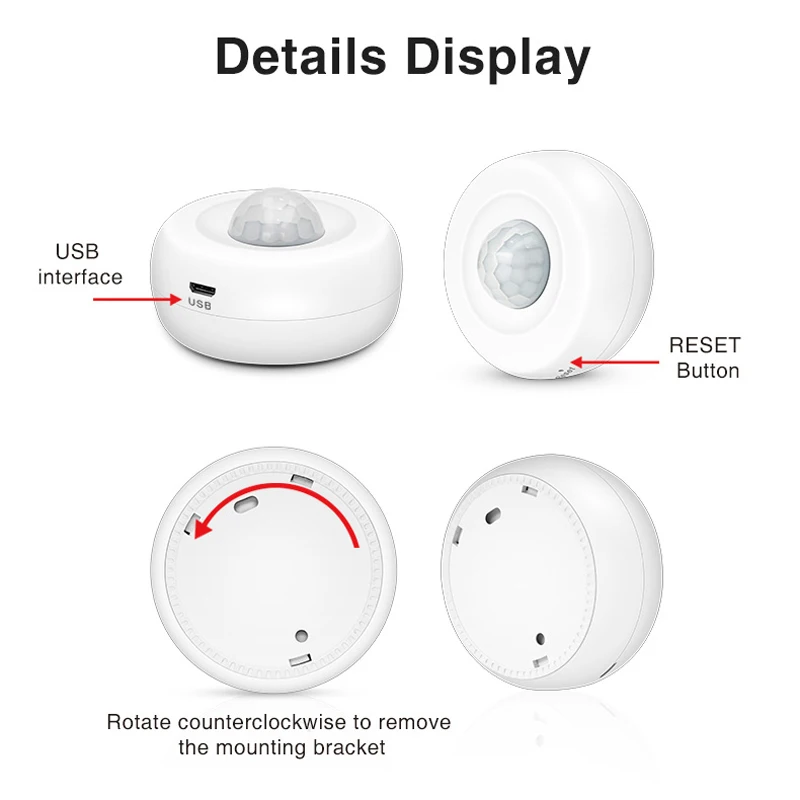 Умный Потолочный Мини-датчик Zigbee 3 0 Tuya датчик движения человека PIR умная жизнь