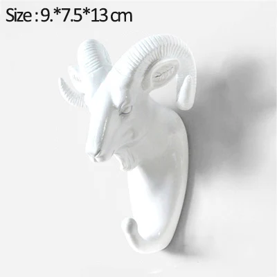 White-antelope Домашний крючок, декоративный крючок, золотые крючки в виде животных, держатель для ключей, настенный домашний настенный крючок, многофункциональный подвесной крючок, держатель, настенный крючок - Цвет: White-antelope