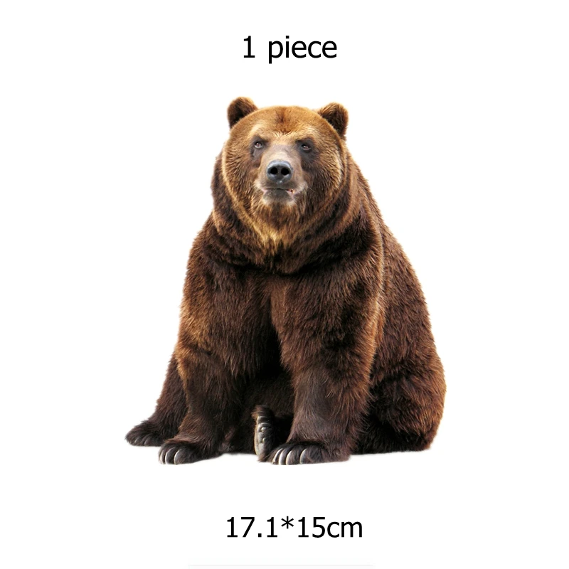 

TZ-1528#17.1*15cm brown bear car stickers colorful funny auto sticker decals