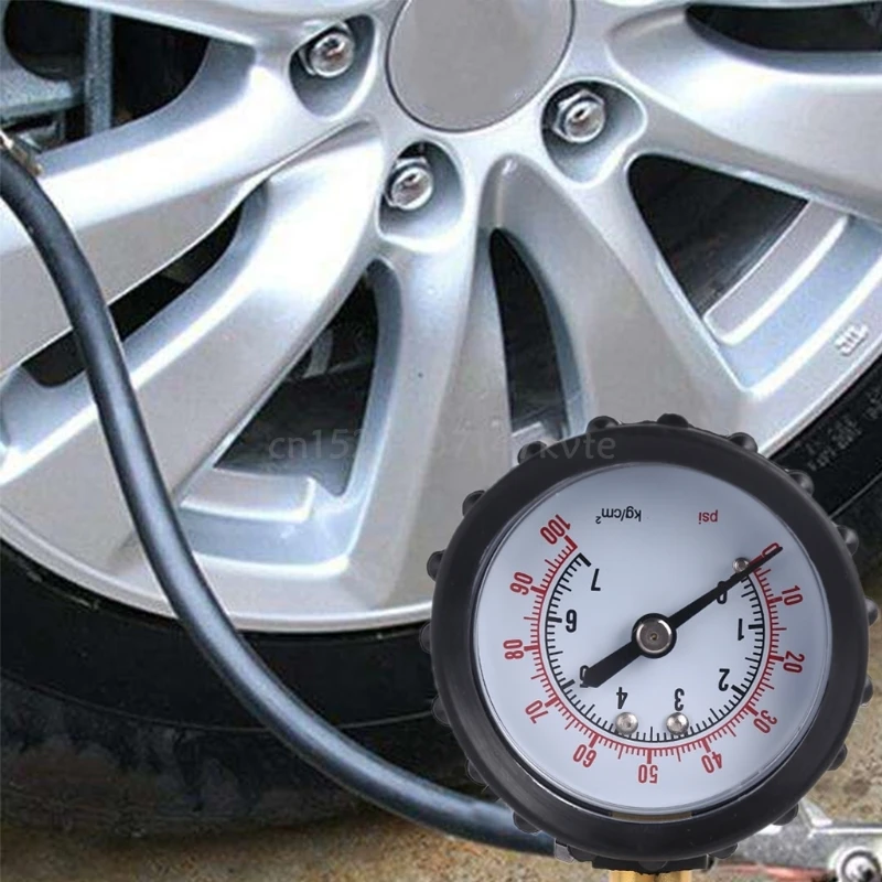 

Integrated Tire Pressure Gauge Easy Read Dial Hardware Suitable for Measuring Tire Pressure of Car Truck Motorcycle