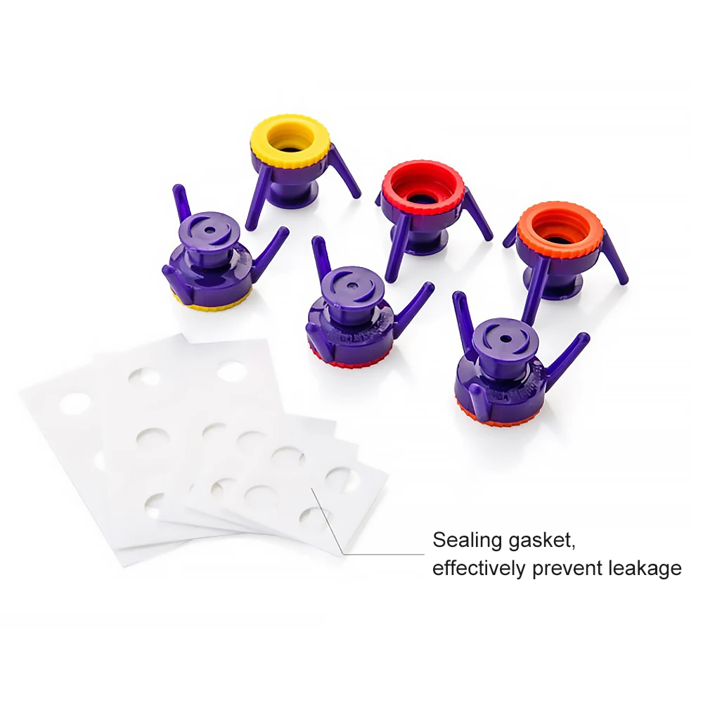 

6pcs Inverted Bottle Cap Bottle Holder Useful Shampoo Bracket Leakproof Cover Bottle Cap Stand Flip It No More Waste Cap