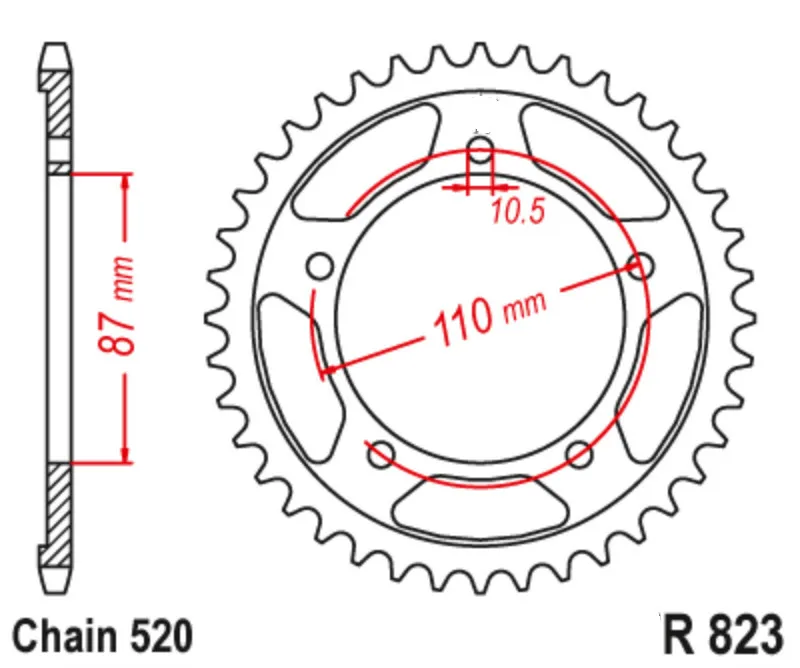 Задняя звездочка для мотоцикла Suzuki GSR250 GSX250R GW250 Inazuma 400 SFV650 SV650 GSF250 Bandit GSX250 Katana