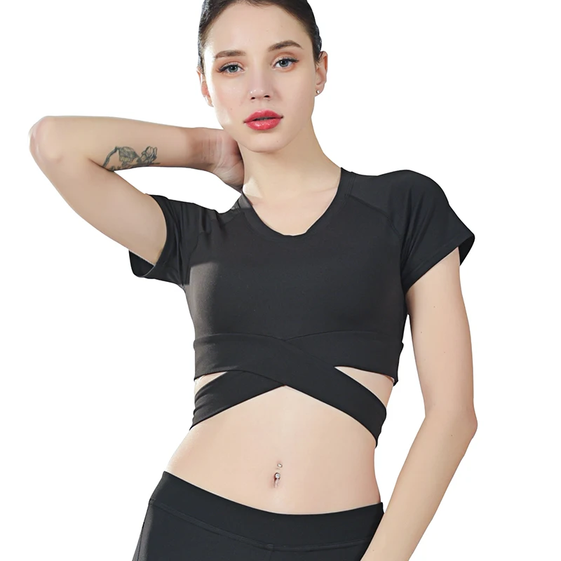 Женский спортивный бюстгальтер топ черный мягкий для йоги фитнес лифчик