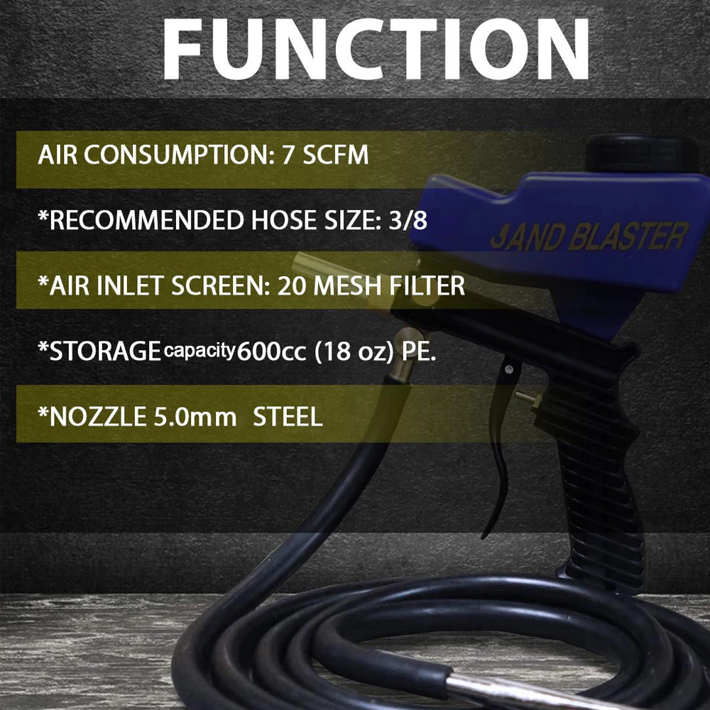 Портативный Пескоструйный пистолет машина с гравитацией сифона корма в одном