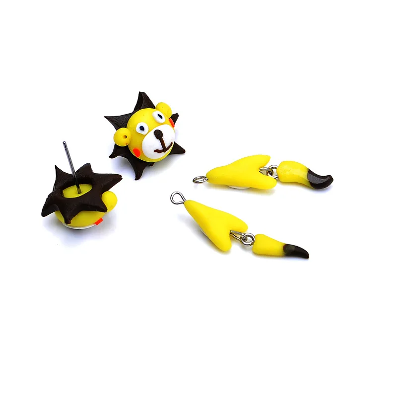 

30 brand polymer clay cartoon little lion Earrings animal Earrings female girl Earrings Jewelry Brinks