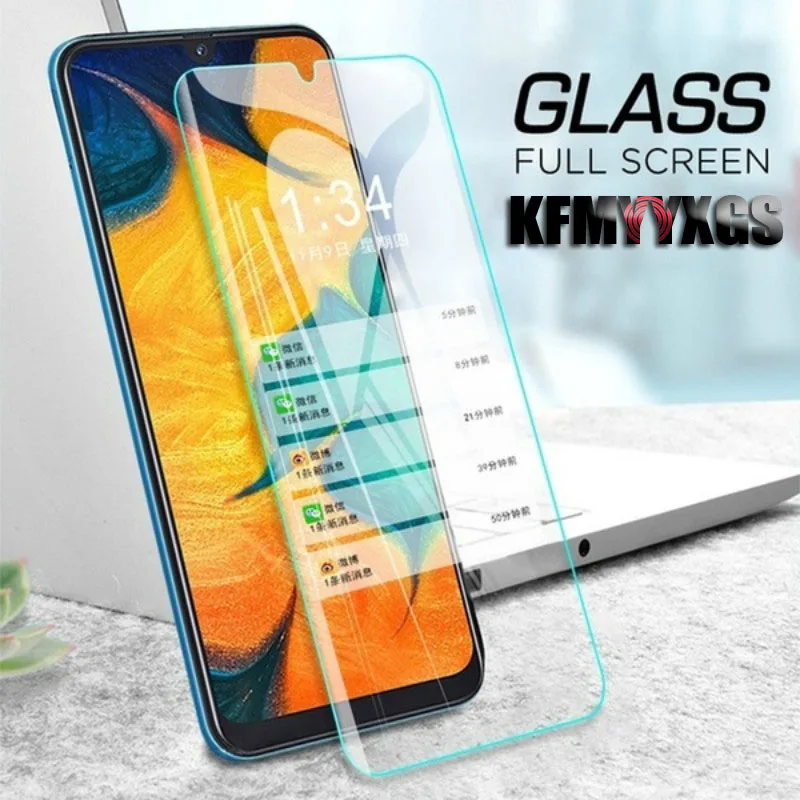 Закаленное стекло 9H для Samsung A20 A30 A40 A50 A60 A70 A80 A90 Защитная пленка экрана из