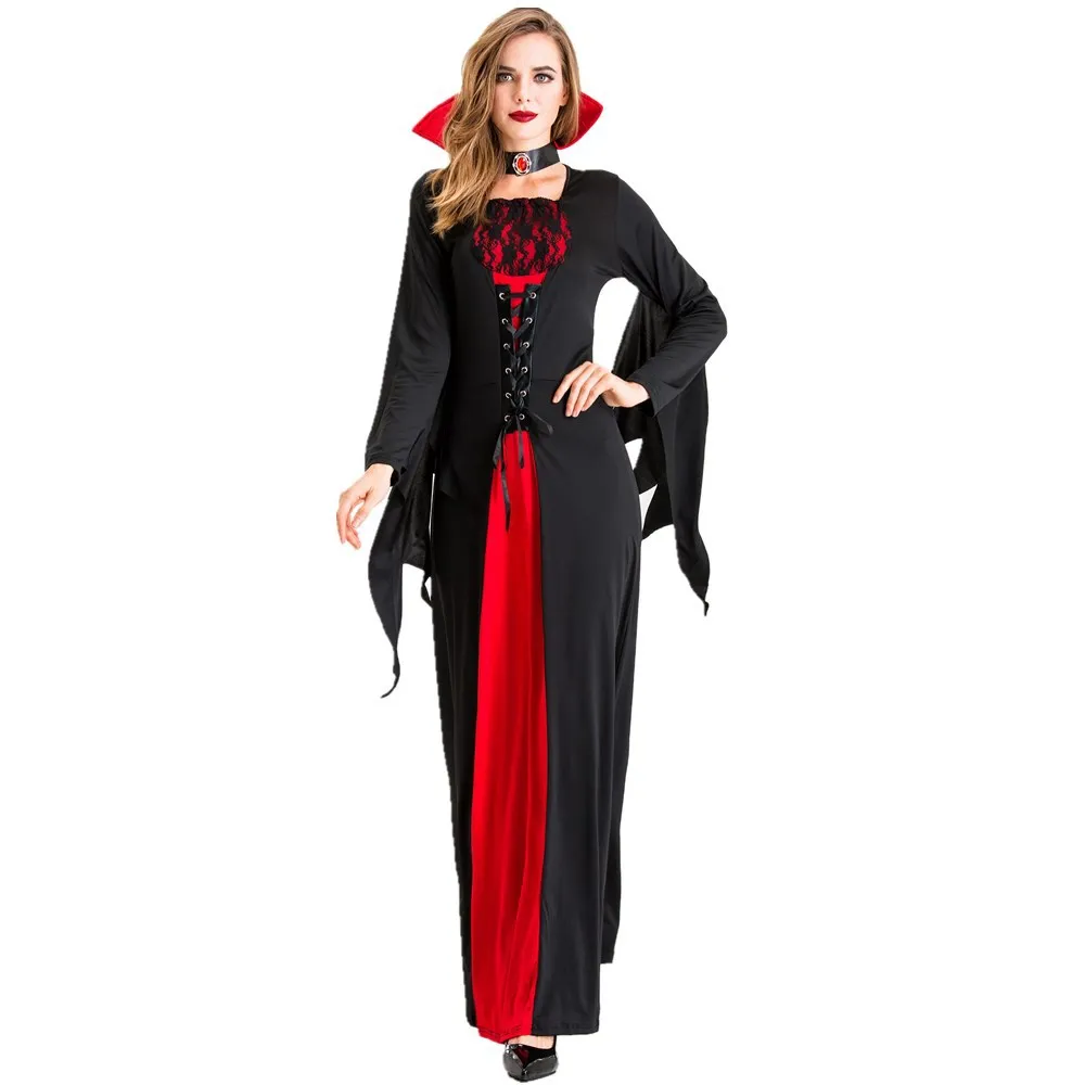 

New Halloween Costumes for Women Devil Vampire Dress Cosplay Gothic Ghost Bride Medieval Vintage Palace Queen Party Dresses