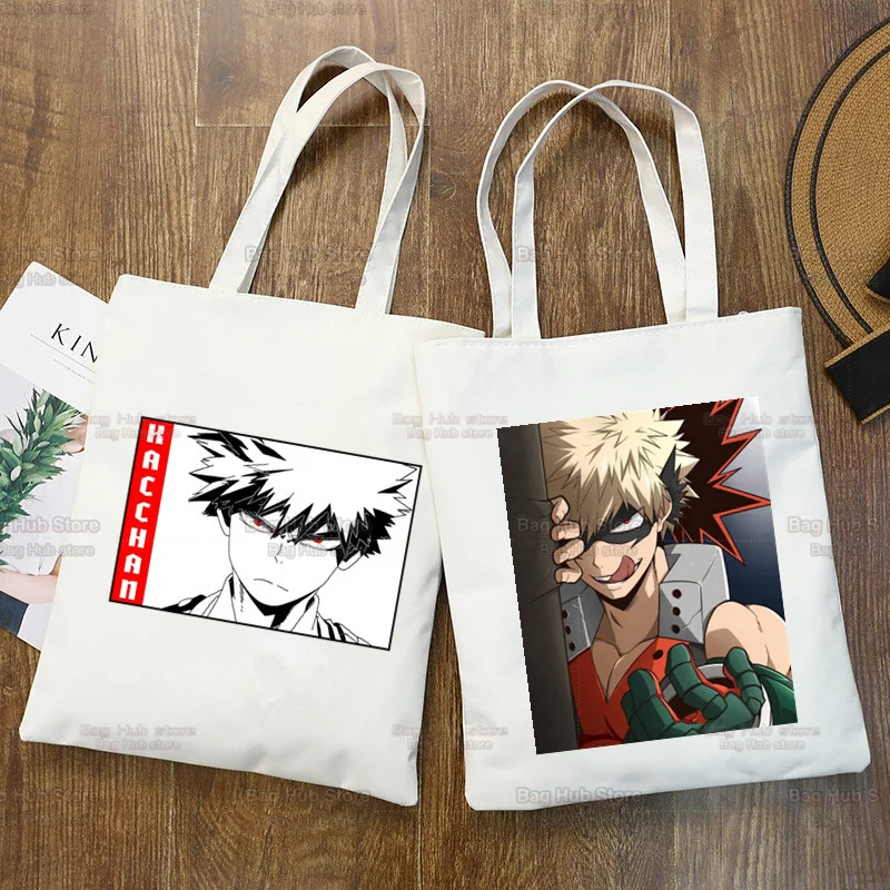 

Сумка для покупок My Hero моя геройская Академия Katsuki Bakugo Kawaii 90-х, Холщовая Сумка, Экологичная сумка для продуктов, сумка-тоут, тканевая сумка, тк...