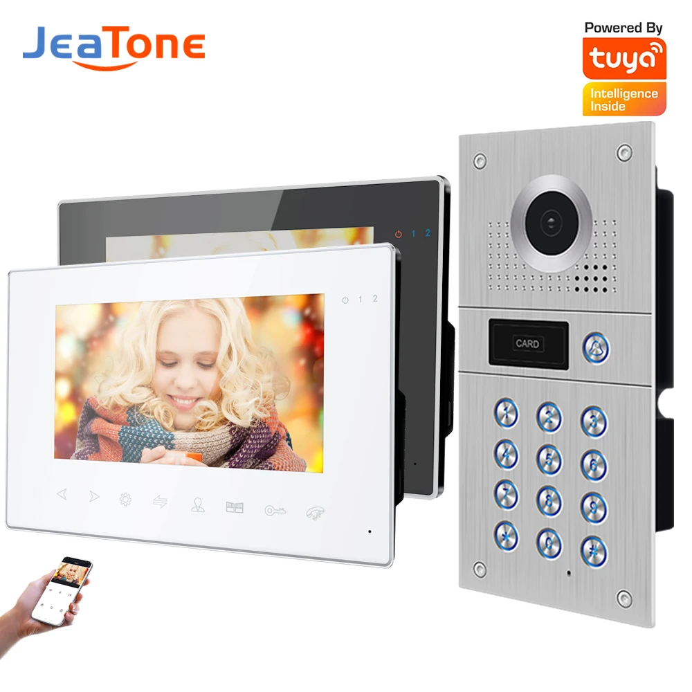 【170° Tuya 960P】Jeatone Villa Video Doorphone System WiFi Video Intercom With Phone Unlock Access Control With Passcode Card enlarge