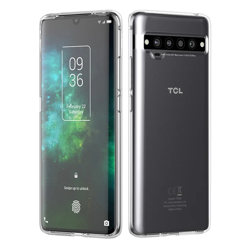 Роскошный Ультратонкий прозрачный силиконовый чехол для телефона TCL 10 Pro мягкая