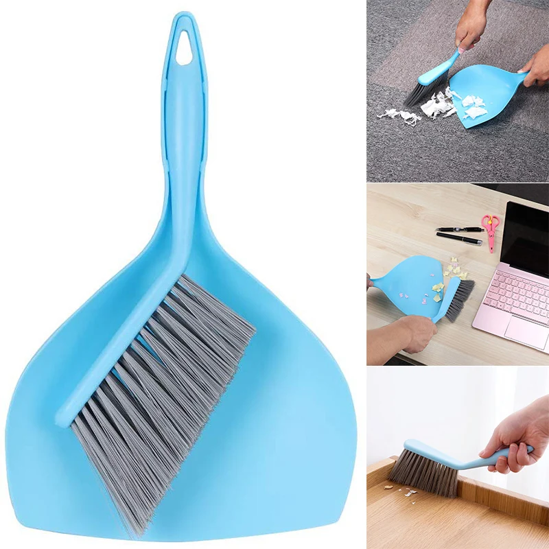 

Portable Mini Hand Broom with Dustpan Set for Floor Sofa Desk Keyboard Car SER88
