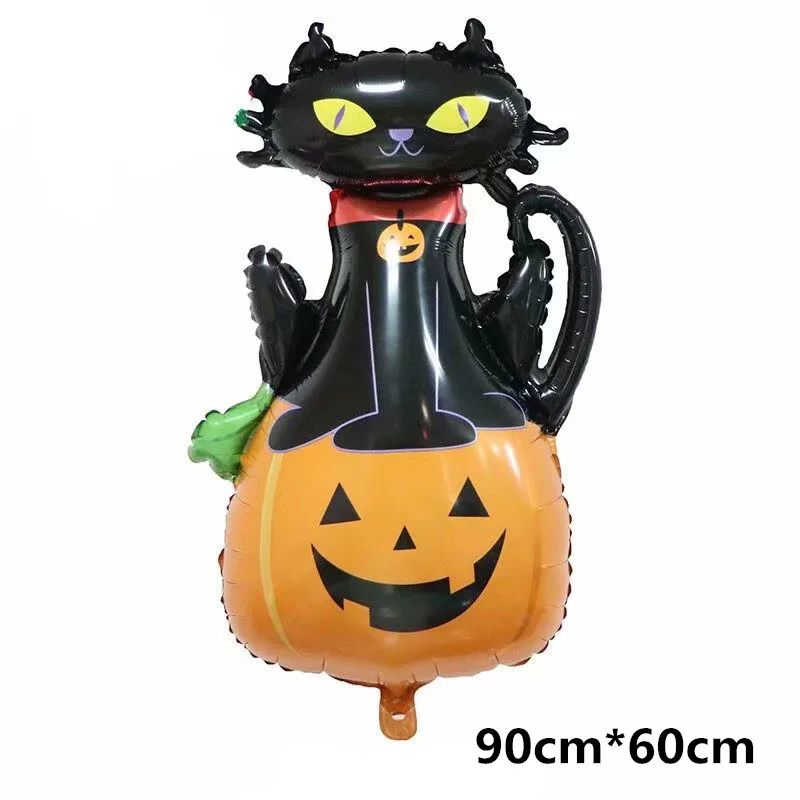 1 шт. 22 Дети Хэллоуин украшения фольги Воздушные шары ужас кошка Ведьма и летучая